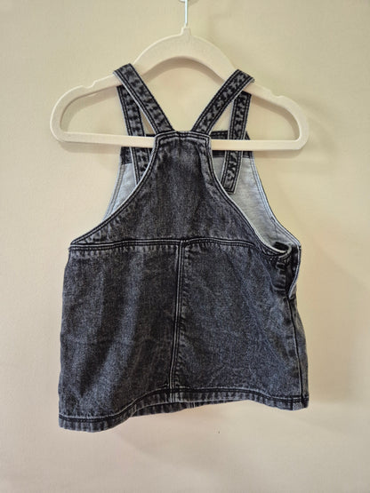 Floral Washed Denim Dress with Bonus Bodysuit - Size 0