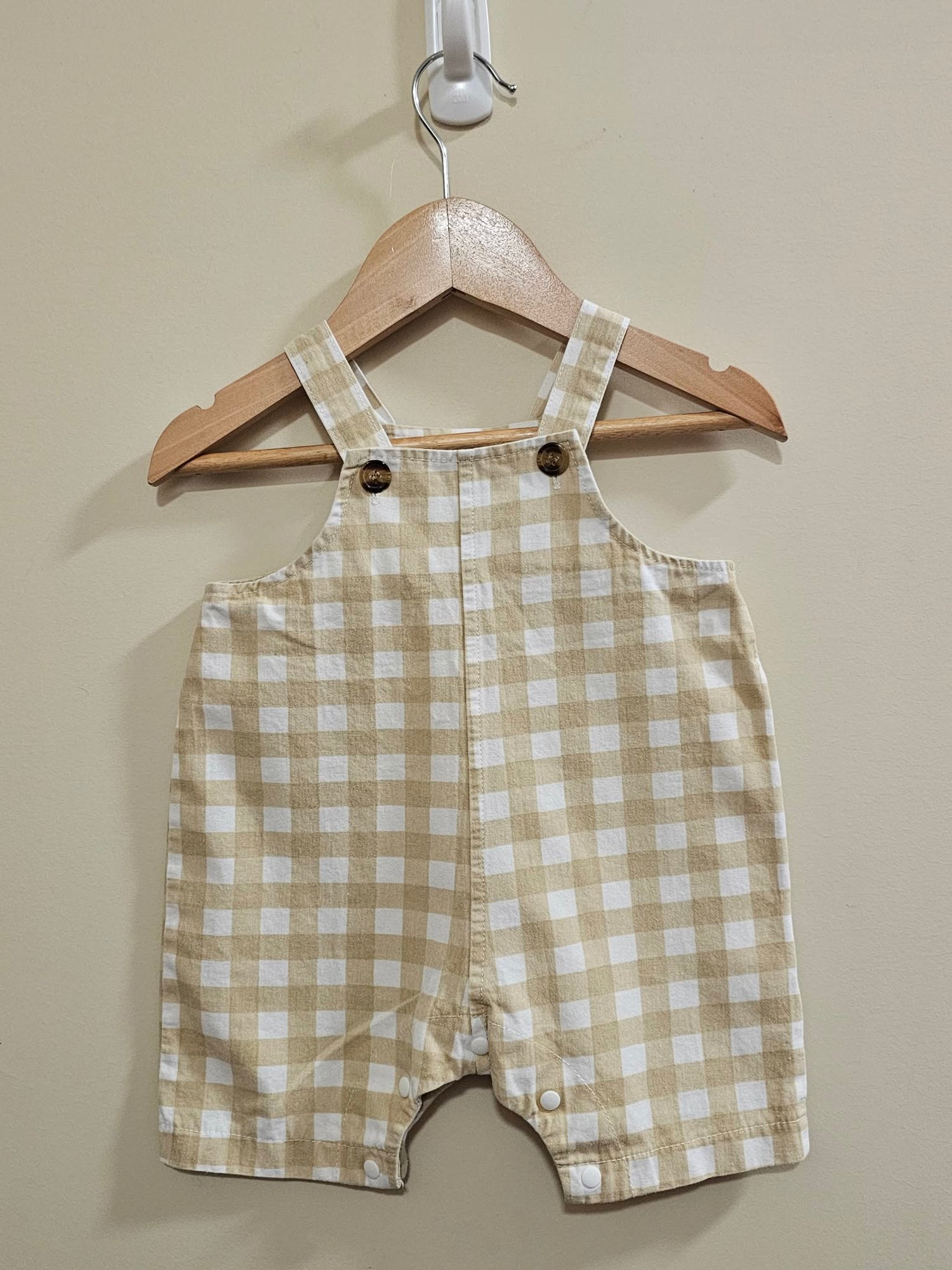 Mini Zali Gingham Overalls Size 0