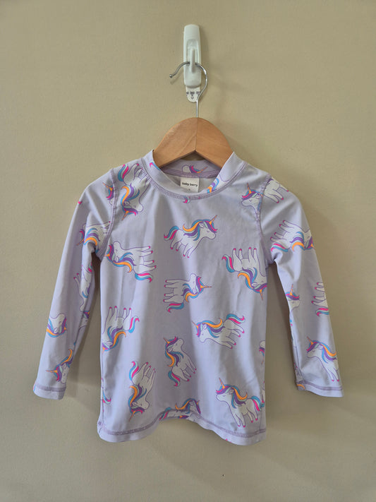 Baby Berry Unicorn Swimwear Top Size 2