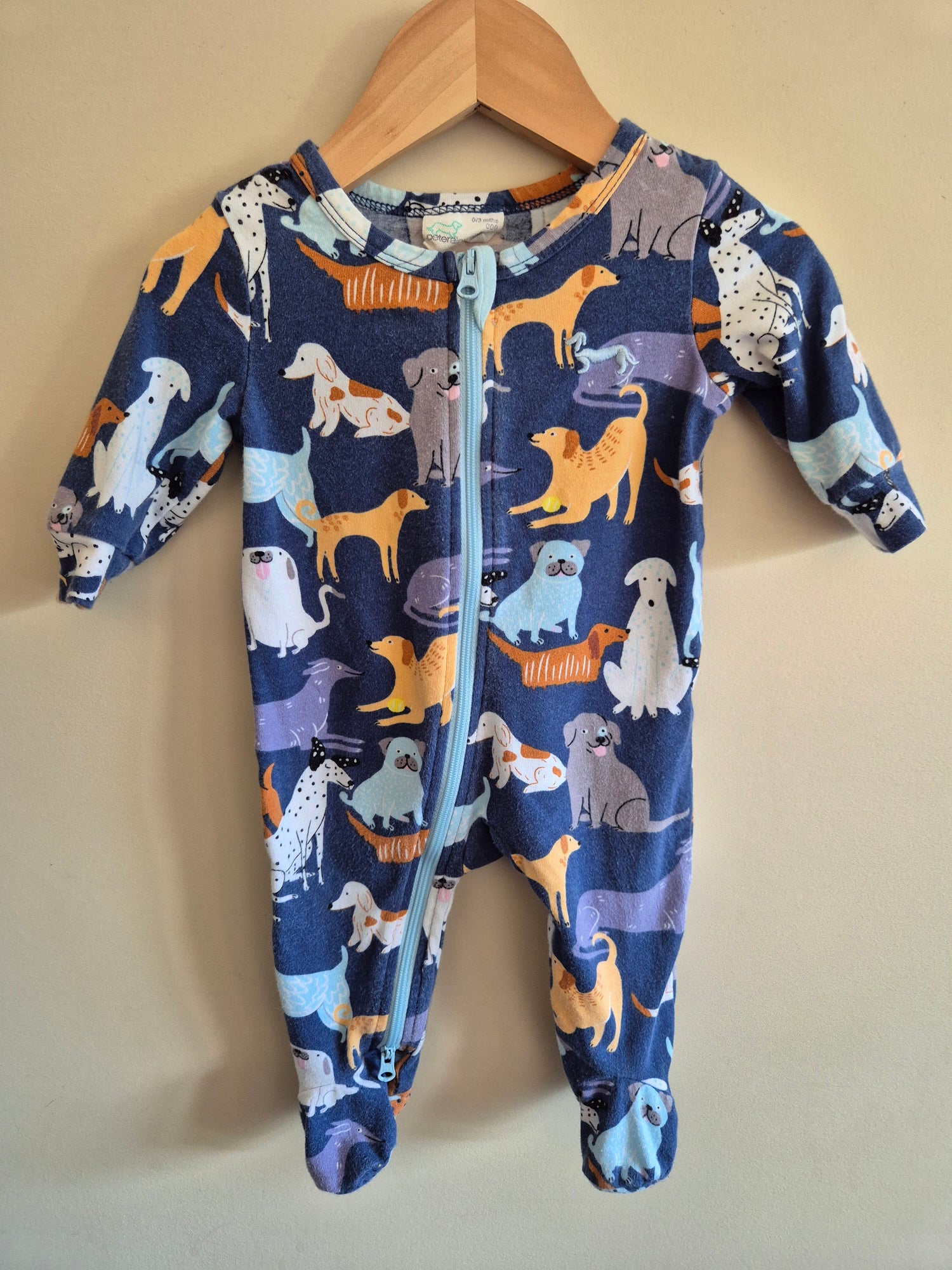 Peter Alexander Dog Print Onesie Size 000