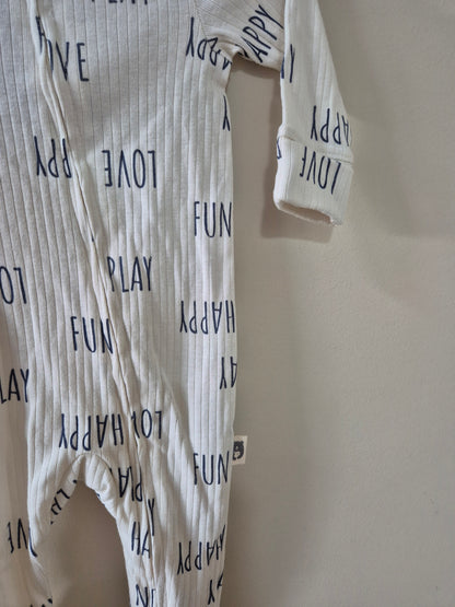 Rabbit + Bear Onesie - Size 6-9 months